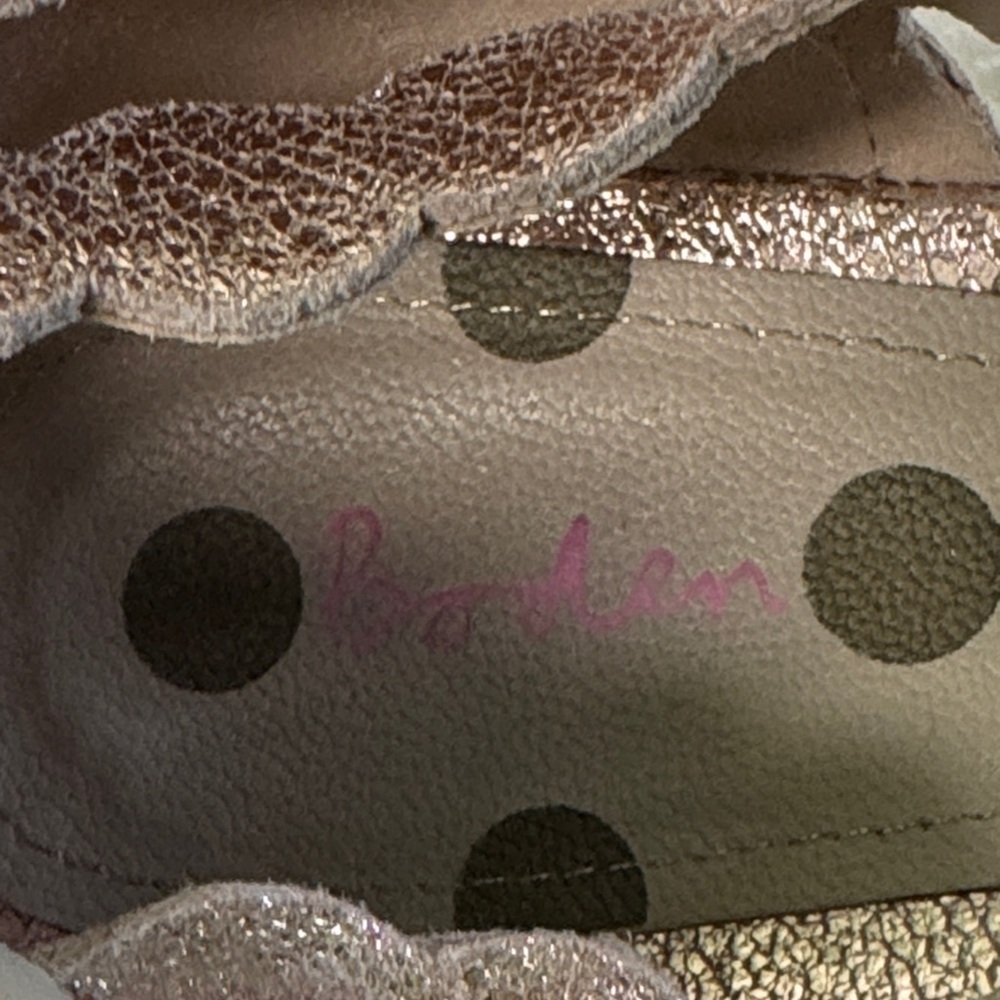 Boden Metallic Rose Gold Suede Elsie Ballet Flats Size 9.5 - Picture 10 of 13